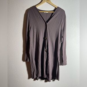 Maurice’s Solid Button Front Duster Cardigan-XXL